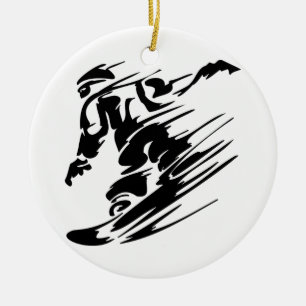 De Cerâmica Ornamento extremo do esporte da snowboarding