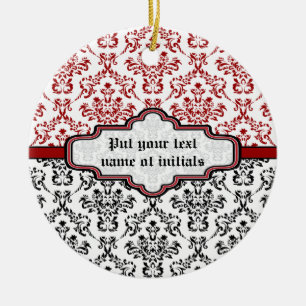 De Cerâmica Ornamento feito sob encomenda branco vermelho