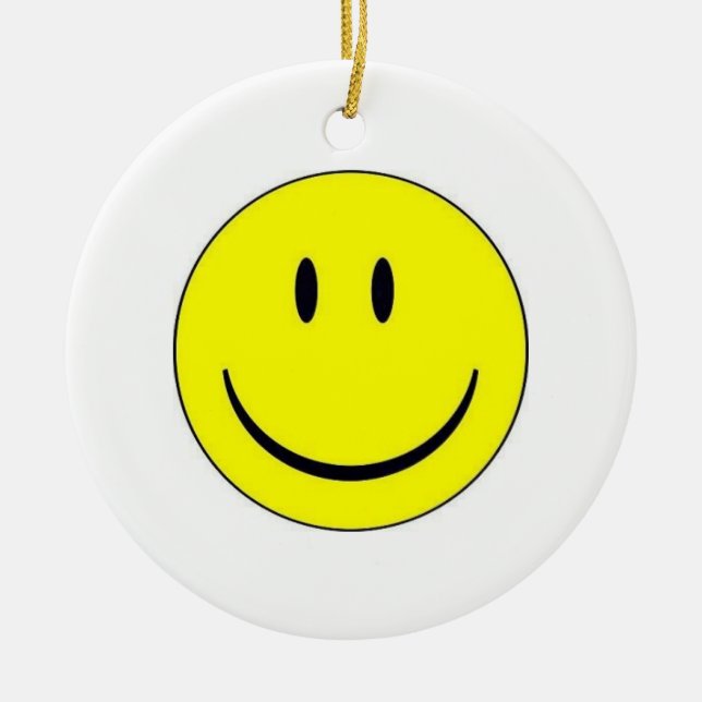 De Cerâmica Ornamento feliz da cara (Frente)