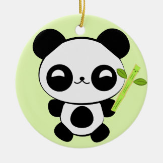 De Cerâmica Ornamento feliz da panda do bebê