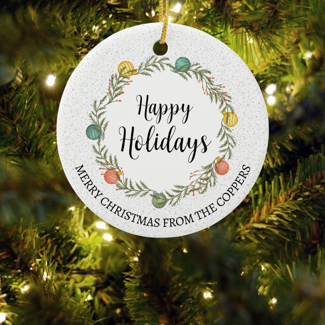 De Cerâmica Ornamento Festivo Férias Felizes (Criador carregado)