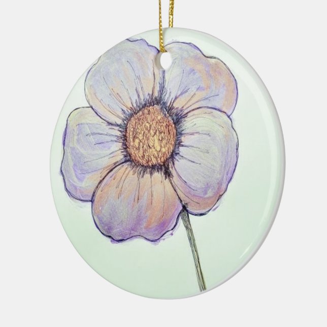 De Cerâmica ornamento floral (Esquerda)