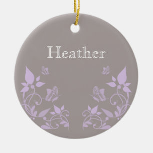 De Cerâmica Ornamento Floral da Borboleta Lilac
