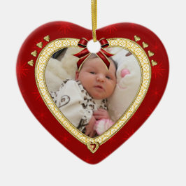 De Cerâmica Ornamento Fotográfico Personalizado do Primeiro Na