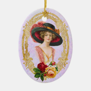 De Cerâmica Ornamento Francês Antigo