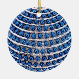 De Cerâmica Ornamento frisado azul