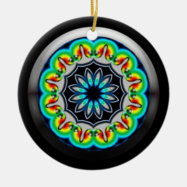 De Cerâmica Ornamento Geométrico Mandala (Frente)