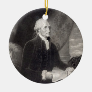 De Cerâmica Ornamento George Washington Portrait