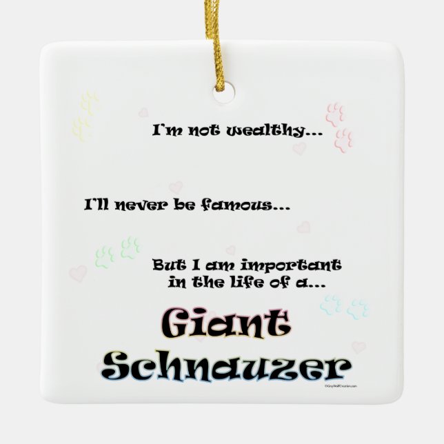 De Cerâmica Ornamento Giant Schnauzer (Frente)