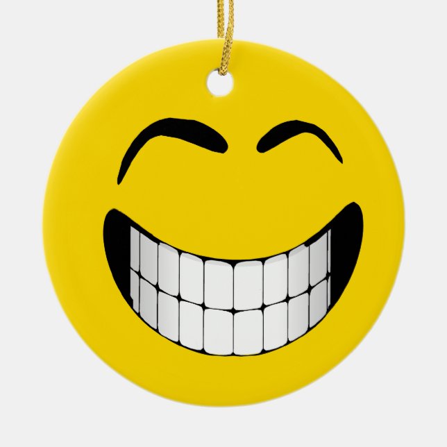DE CERÂMICA ORNAMENTO GRANDE DA CARA SORRIR FORÇADAMENTE (Frente)