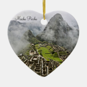 De Cerâmica Ornamento Heart Machu Picchu