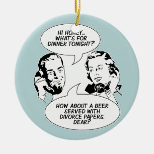 De Cerâmica Ornamento Humor Retro-Feminista