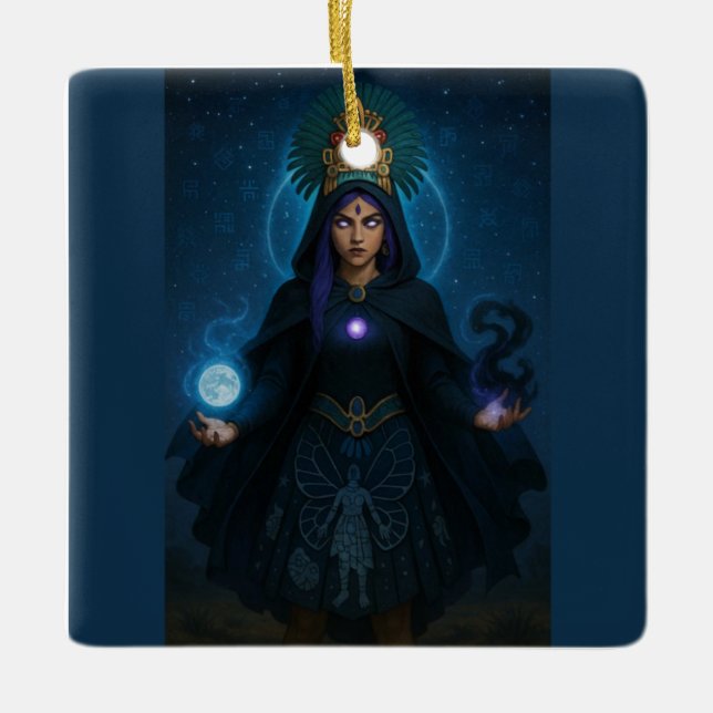 De Cerâmica Ornamento Indígenas Mexicano Deusa Tlazolteotl (Frente)