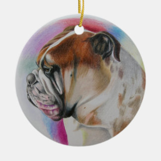 De Cerâmica Ornamento inglês do buldogue
