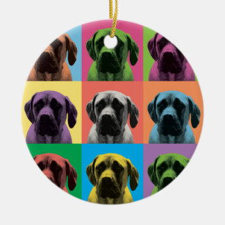 De Cerâmica Ornamento inglês do pop art do Mastiff