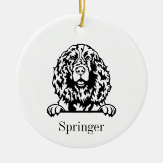 De Cerâmica Ornamento inglês para cães Springer Spaniel