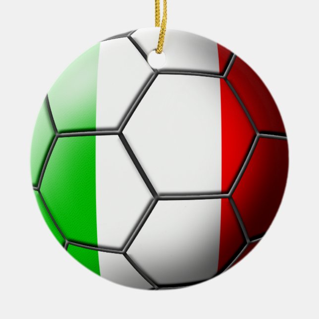 De Cerâmica Ornamento italiano do futebol (Frente)