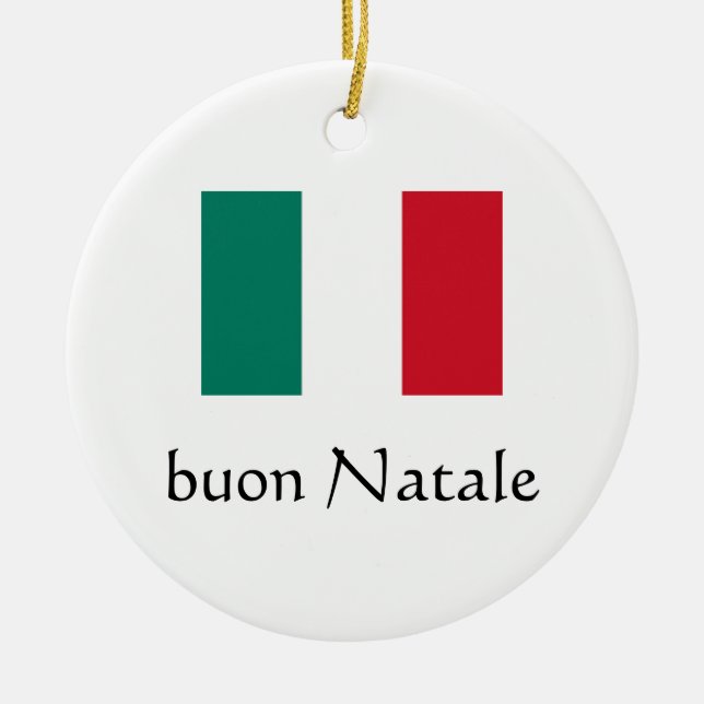 De Cerâmica Ornamento italiano Feliz Natal (Frente)