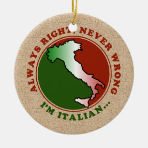 De Cerâmica Ornamento italiano teimoso engraçado