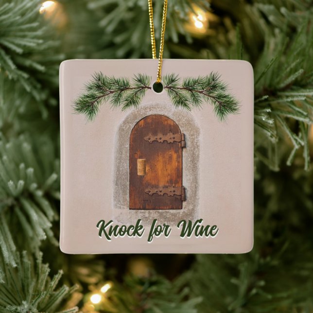 De Cerâmica Ornamento - Janela Vinho (Árvore)