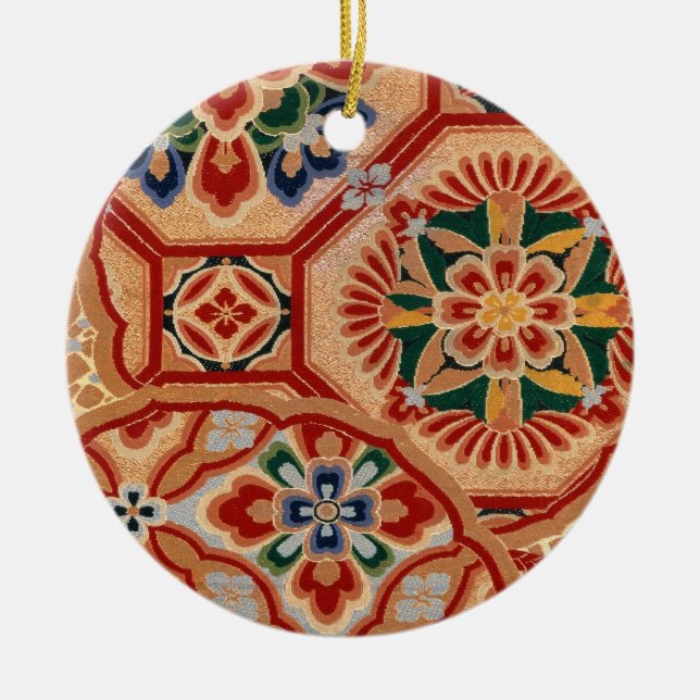 De Cerâmica Ornamento japonês do tecido (Frente)