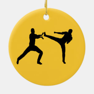 De Cerâmica Ornamento Kung Fu (Girar)