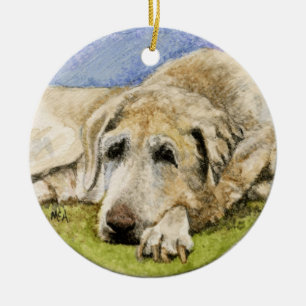 De Cerâmica Ornamento /Labrador da relembrança do cão