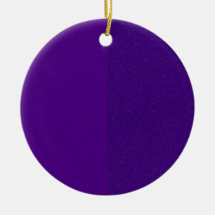 De Cerâmica Ornamento Lado da Glitter Púrpura Personalizado