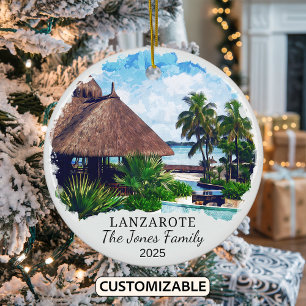 De Cerâmica Ornamento Lanzarote Personalizado, Espanha