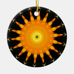 De Cerâmica Ornamento Laranja Sun