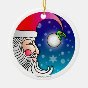 De Cerâmica Ornamento - LUA do PAPAI NOEL