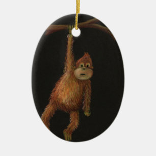 De Cerâmica Ornamento macaco
