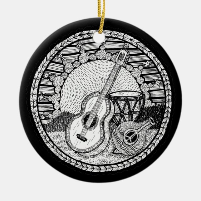 De Cerâmica Ornamento melódico do encantamento (Frente)