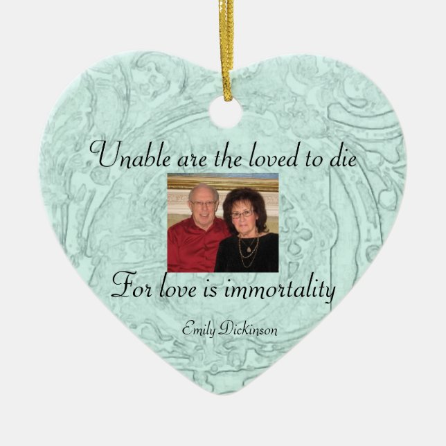 De Cerâmica Ornamento memorável (Frente)