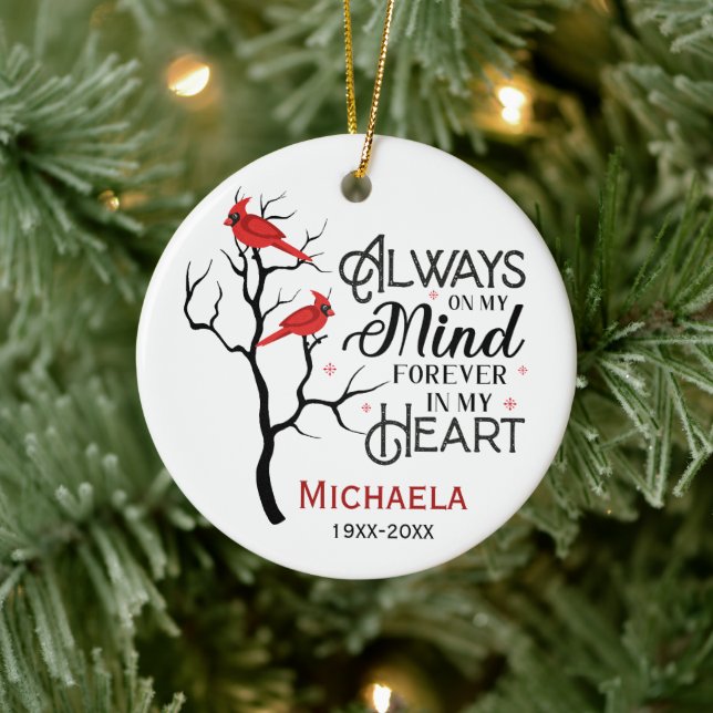 De Cerâmica Ornamento Memorial Cardinal (Árvore)