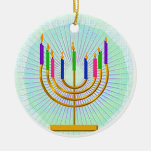 De Cerâmica Ornamento Menorah Keepsaame