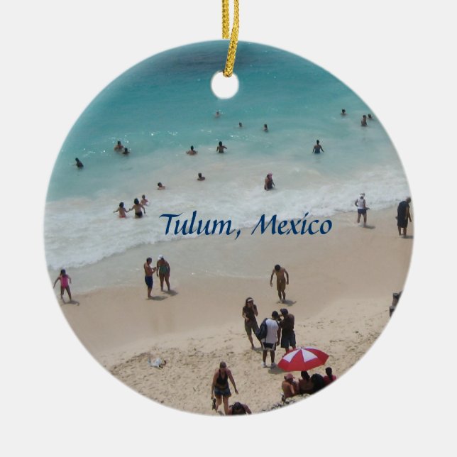 De Cerâmica Ornamento mexicano da praia (Frente)