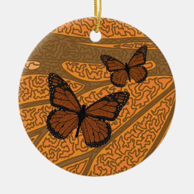 De Cerâmica Ornamento monarca rabugento (Frente)