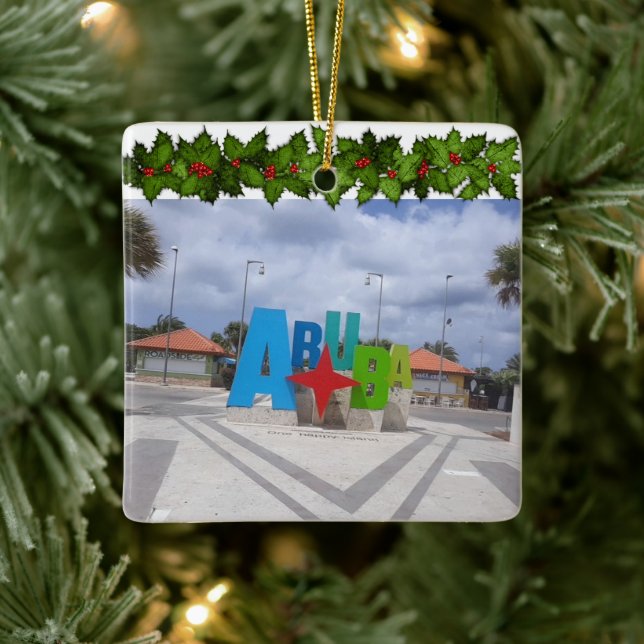 De Cerâmica Ornamento Natal Aruba (Árvore)