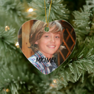 DE CERÂMICA ORNAMENTO NATAL PERSONALIZADO CORAÇÃO