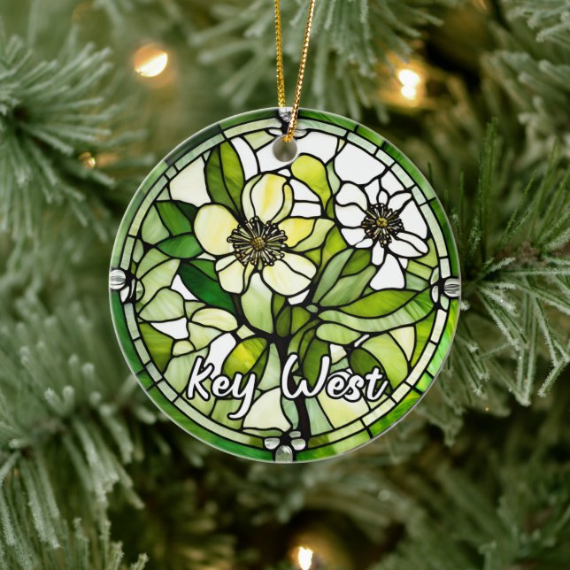 De Cerâmica Ornamento Oeste da Chave Personalizada (Árvore)