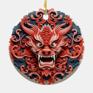 De Cerâmica Ornamento Oni Cerâmico Japonês