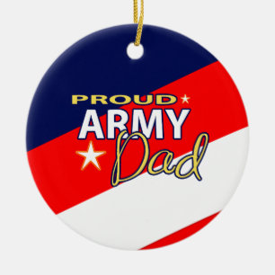 De Cerâmica Ornamento orgulhoso do pai do exército com imagem