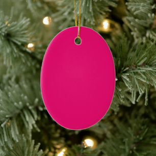 De Cerâmica Ornamento oval cerâmico rosa quente