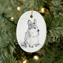 Ornamento oval Corgi