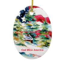 Ornamento Oval da Bandeira Americana