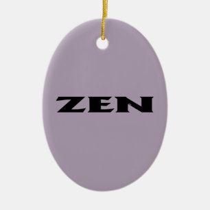 De Cerâmica Ornamento oval da cinza negra Zen