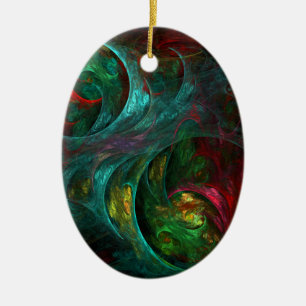 De Cerâmica Ornamento Oval Genesis Nova Abstrato Art