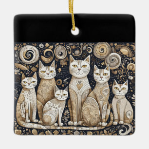 De Cerâmica ornamento para gatos calmantes