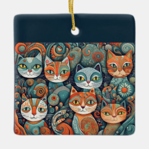De Cerâmica ornamento para gatos calmantes